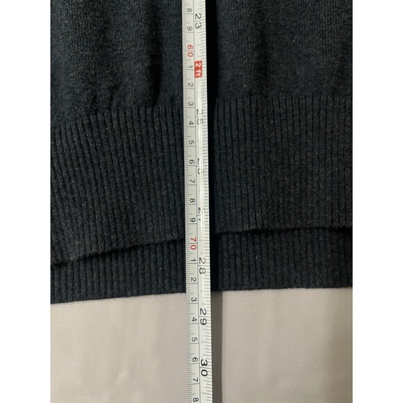 Eddie Bauer Mens Size Medium Sweater 1/4 Zip Cotton Cashmere Pullover Navy Blue - Picture 13 of 15